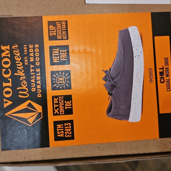 New! Volcom Women's Durable Gray Canvas Casual Composite Toe Work Shoes. Size 7W - Picture 11 of 11